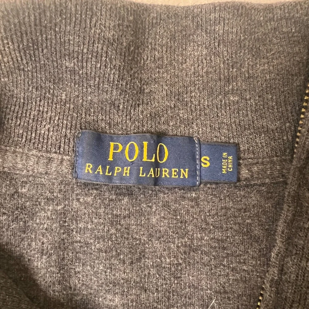 Polo Ralph Lauren Mens 1/4 Zip Pullover SMALL Regular Fit Cotton Grey Solid